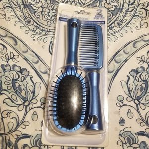 2-pack Travel Hair Brush and Comb
